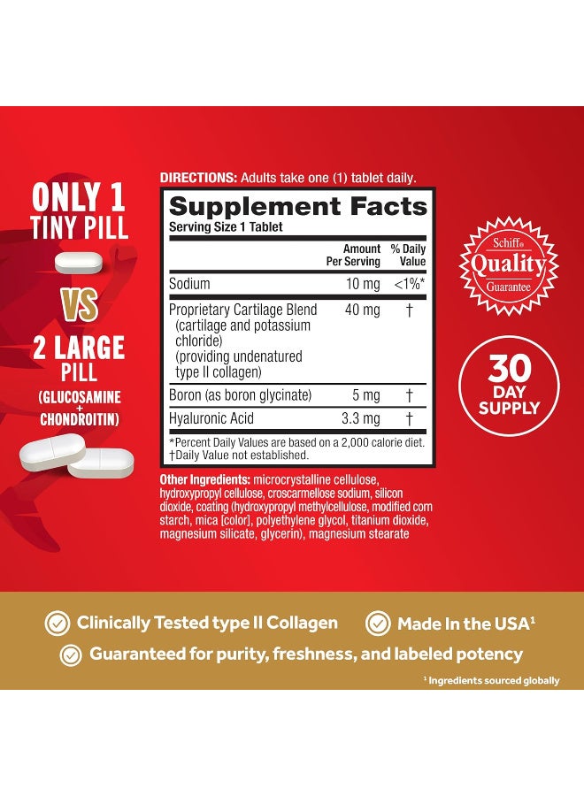 موف فري مكمل غذائي فائق الفعالية لدعم المفاصل - كولاجين من النوع الثاني وبورون وحمض الهيالورونيك - يدعم راحة المفاصل والغضاريف والعظام في حبة صغيرة واحدة يوميًا، 30 قرصًا (30 جرعة) - Image 2